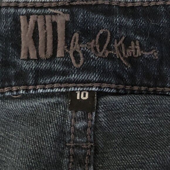 Kut from the Kloth Nicole Boot Cut Jeans Womens 10 32x34 Mid Rise Dark Wash Y2k - Picture 4 of 14